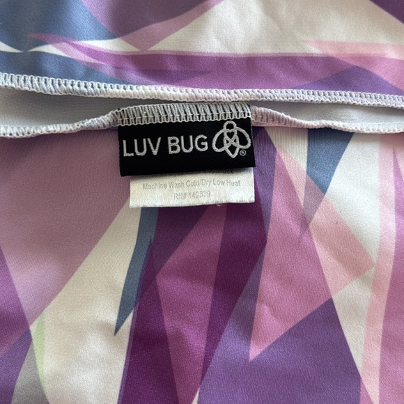 Luv Bug Towel. Pool, beach, lightweight towel. XL Size (27” x 58”). Purple. - Picture 3 of 4